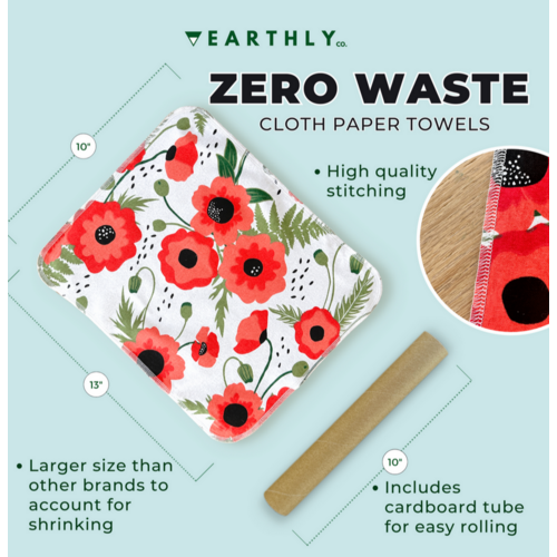 Earthly Co. Notpaper Towel 10 Pack Harvest Garden