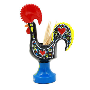 PORTUGAL IMPORTS Toothpick Holder Barcelos Black Metal PORTUGAL IMPORTS Toothpick Holder Barcelos Black Metal