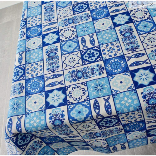 PORTUGAL IMPORTS Tablecloth Azulejo Blue 60 X 100