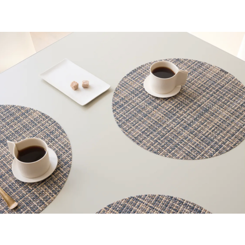 Chilewich Placemat Basketweave Round Coast