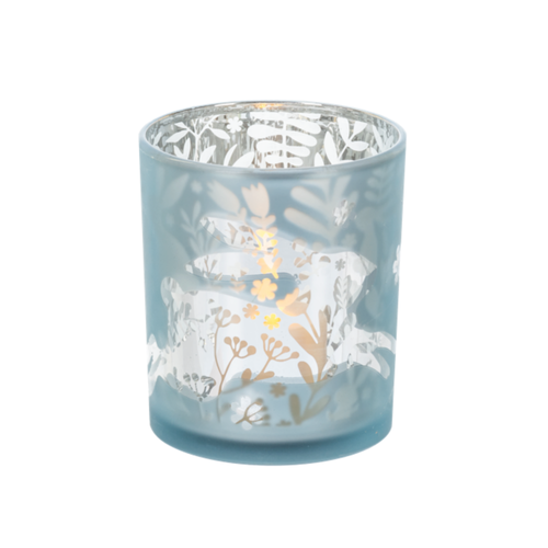 Ganz Votive Candle Holder Etched Bunny Floral
