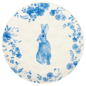 Candym Salad Plate Floral Rabbit Blue