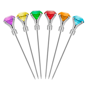Final Touch Diamond Cocktail Picks Set of 6