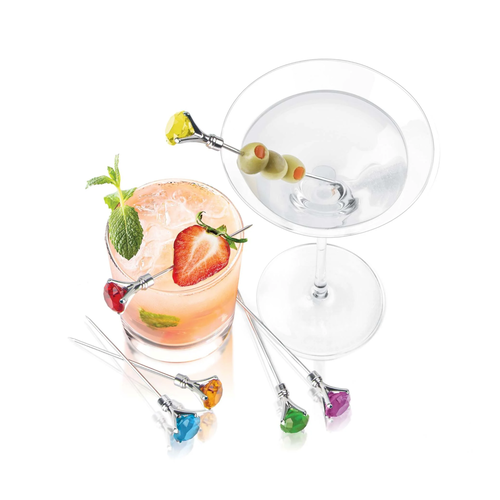 Final Touch Diamond Cocktail Picks Set of 6