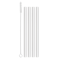 Glass Straws Set of 4