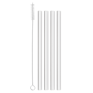 Final Touch Glass Straws Set of 4