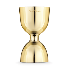 Final Touch Brass Plated Double Jigger
