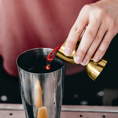 Final Touch Brass Plated Double Jigger