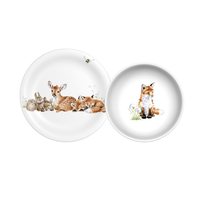 Wrendale Woodland Animals Plate & Bowl Set