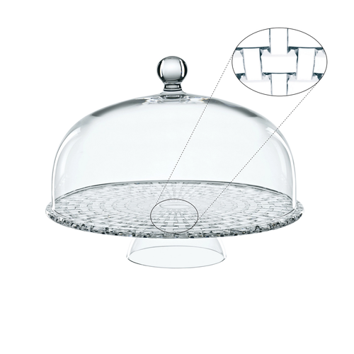 Nachtmann Bossa Nova Tea Time Cake Plate with Dome