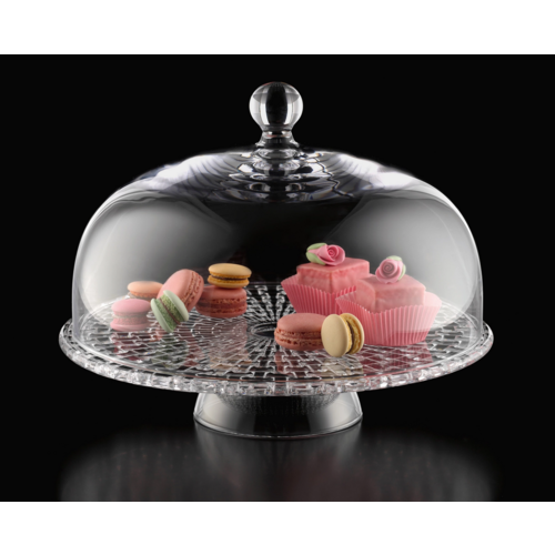 Nachtmann Bossa Nova Tea Time Cake Plate with Dome