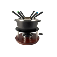 Swissmar Summit Fondue Set 10pc Cast Iron Black