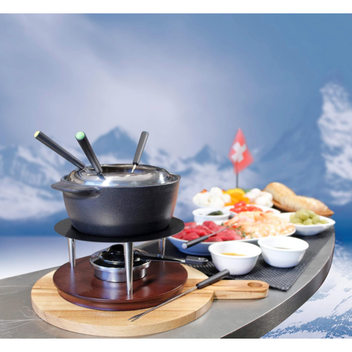 Swissmar Swissmar Summit Fondue Set 10pc Cast Iron Black