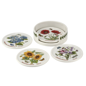 Botanic Garden Botanic Garden Round Coasters Set of 4 with Holder