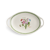 Botanic Garden Handled Oval Platter 18 x 11.75"