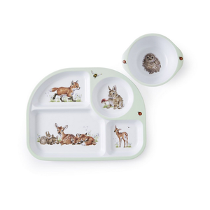 Wrendale Wrendale Woodland Animals Divided Plate & Bowl Set