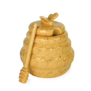 Boston International Honey Pot and Dipper Honeycomb