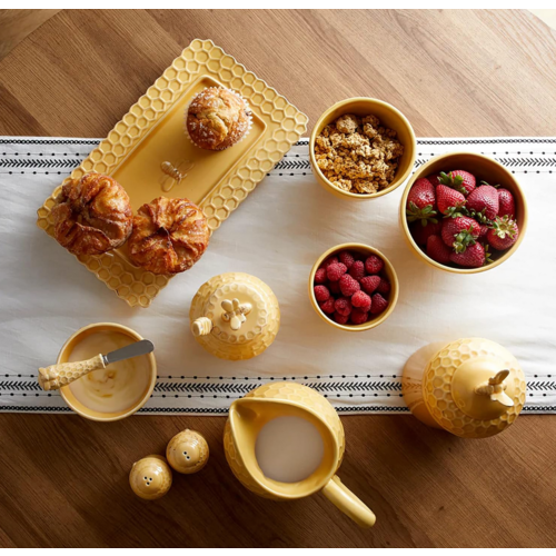 Boston International Honey Pot and Dipper Honeycomb