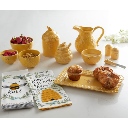 Boston International Honey Pot and Dipper Honeycomb