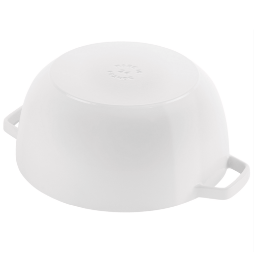 Staub French Oven Round 5 Qt Pure White Snake Staub