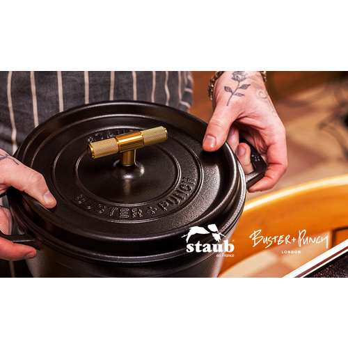 Staub Knob T-Bar Brass Staub