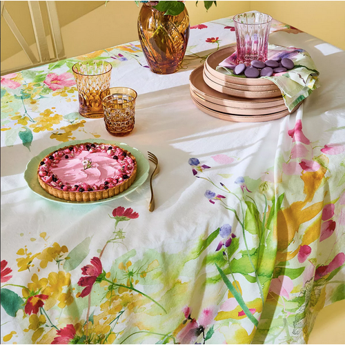 Garnier Thiebaut Napkin Souffle Fleuri Printemps Cotton-Linen