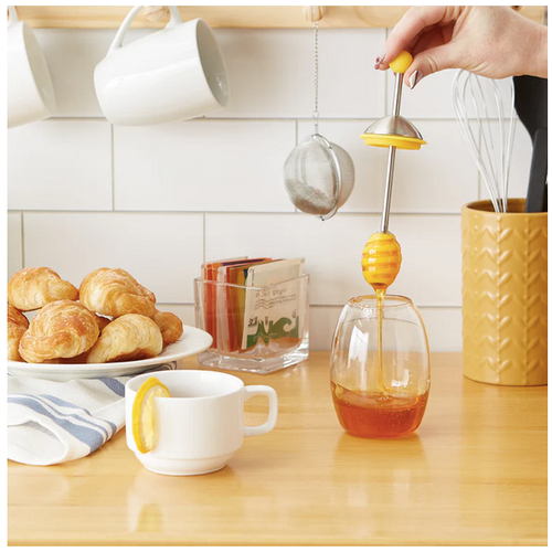 RSVP Honey Jar w/Silicone Dipper