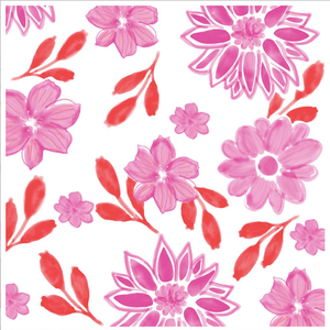 Napkin Cocktail Paviot Maxi Fleur Rose