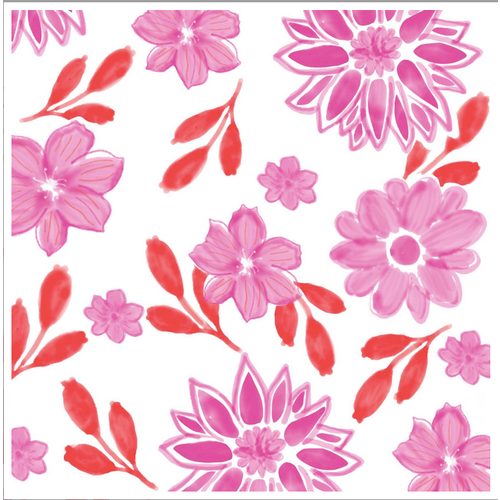 Napkin Cocktail Paviot Maxi Fleur Rose Napkin Cocktail Paviot Maxi Fleur Rose