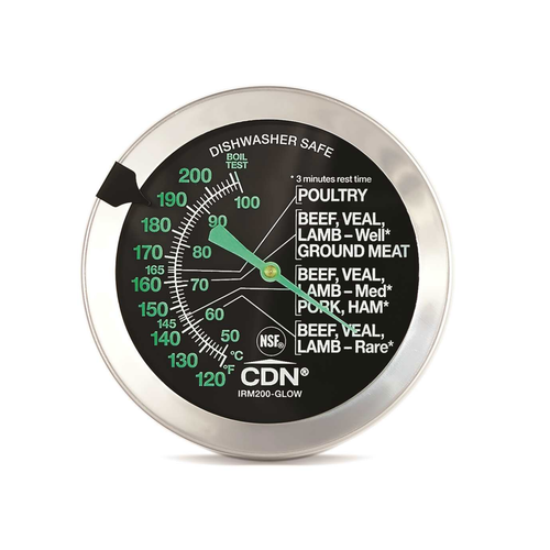 CDN Thermometer Ovenproof  Dial Meat/Poultry Glow