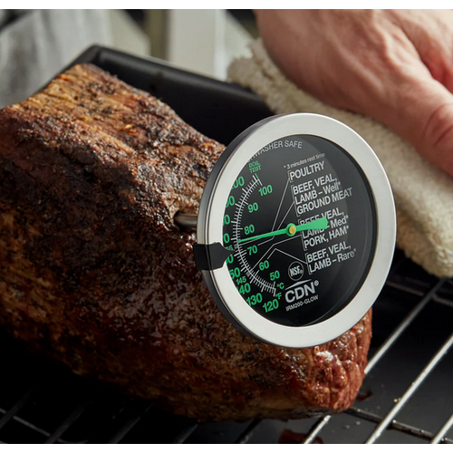 CDN Thermometer Ovenproof  Dial Meat/Poultry Glow