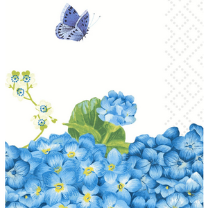 TWILIGHT Napkin Guest Paper Blue Hydrangea