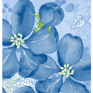 TWILIGHT Napkin Guest Paper Tender Flowers