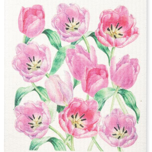 Abbott Swedish Cloth Pink Tulips Abbott Swedish Cloth Pink Tulips