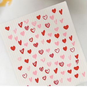 Abbott Swedish Cloth Small Pink and Red Hearts