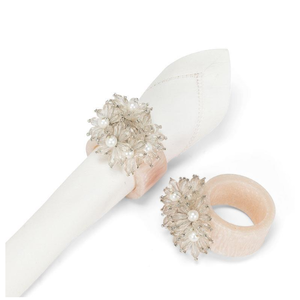 Abbott Beaded Flower Napkin Ring Pearl