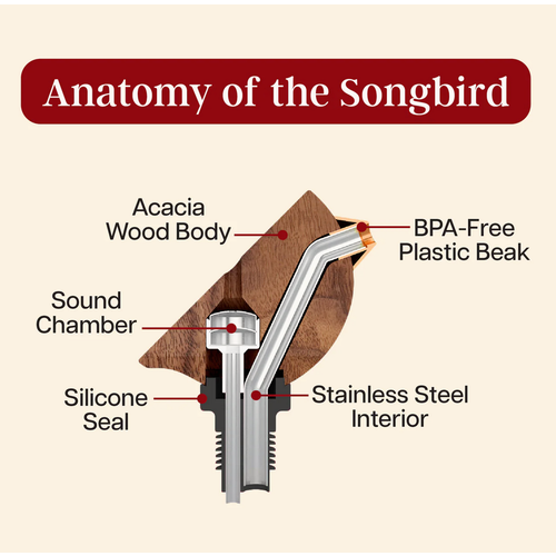 Totally Bamboo Songbird Bottle Pourer Red