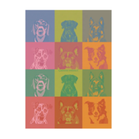 Garnier Thiebaut Tea Towel Chiens Pop