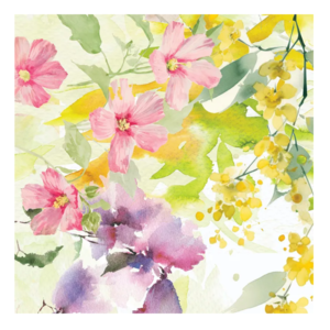 Garnier Thiebaut Napkin Souffle Fleuri Printemps Cotton-Linen Garnier Thiebaut Napkin Souffle Fleuri Printemps Cotton-Linen