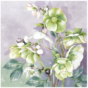 IHR Napkin Cocktail Paper Winter Bouquet