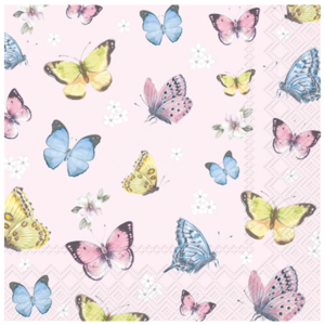 IHR Napkin Lunch Paper Romantic Butterflies IHR Napkin Lunch Paper Romantic Butterflies