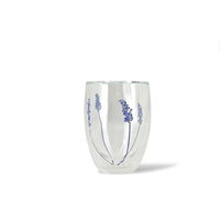 Double Wall Glass Tumbler Lavender