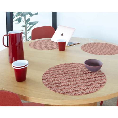 Chilewich Placemat Round Swing Paprika