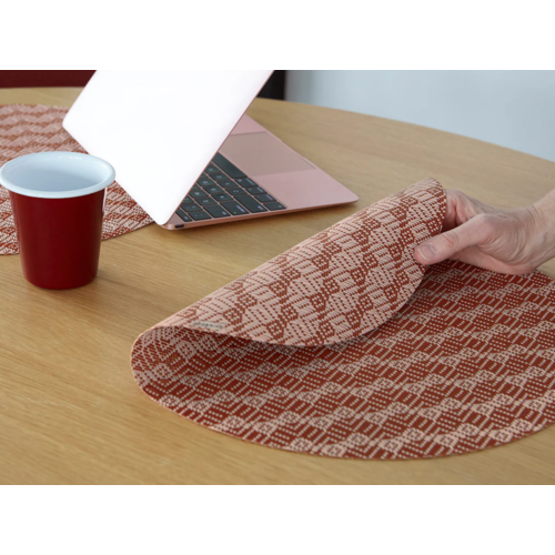 Chilewich Placemat Round Swing Paprika