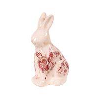 Bunny Ivory with Pink Flowers