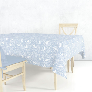 William Morris Tablecloth Forest Life Blue 52 x 70 Inch
