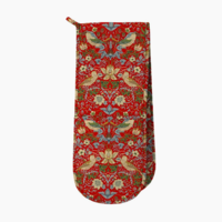 Double Oven Glove Strawberry Thief Red