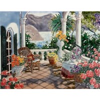 Tile View From the Terrace 11 x 14 inches