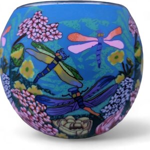 Benaya Handcrafted Art Decor Light Glass Dragonfly Garden