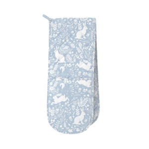 William Morris Double Oven Glove Forest Life Blue